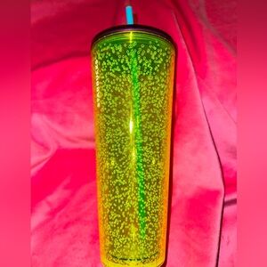Starbucks neon green bubble Tumbler